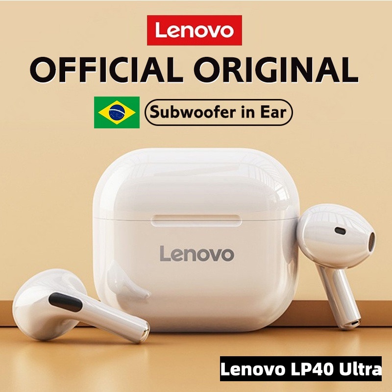Lenovo LP40 Ultra Bluetooth IPX7 TWS Fones De Ouvido Esportivos Sem Fio