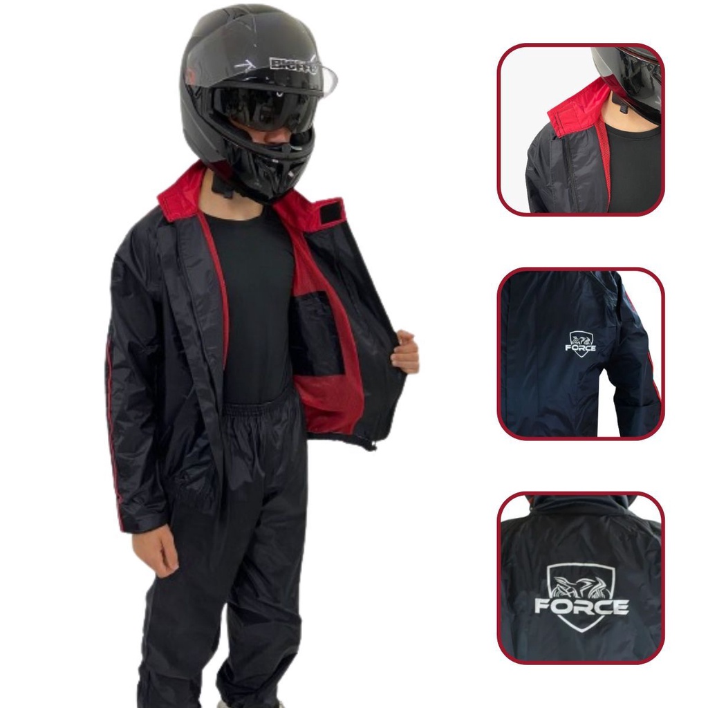 Capa Chuva Egg Masculina Force Nylon Confort Extreme Preto