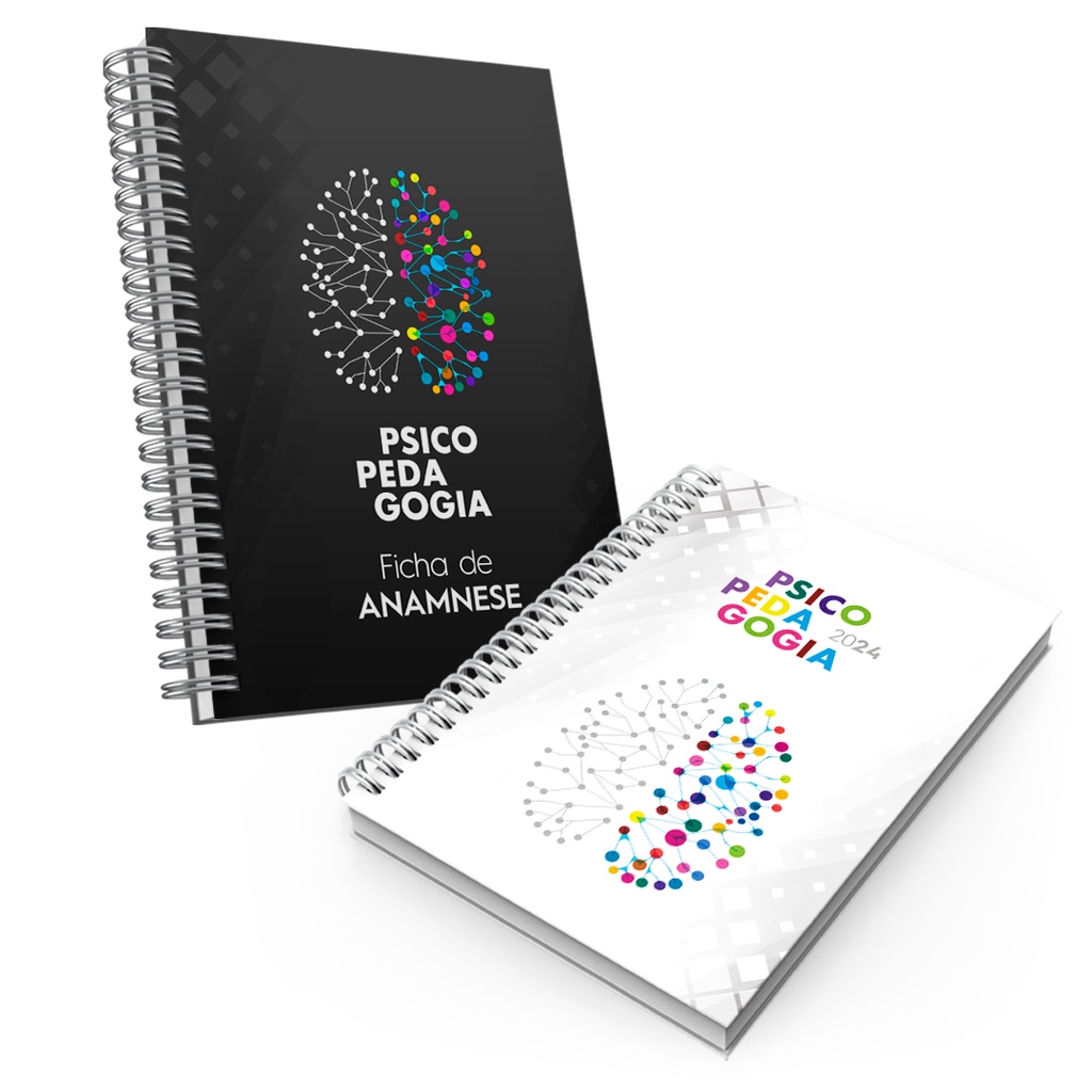 Kit Agenda Psicologia ficha anamnese Psicológica capa dura