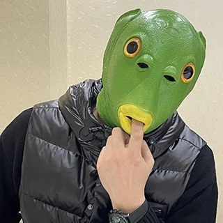 Máscara De Cabeça De Peixe Monstro Cosplay Para Crianças Adultas Festa De Halloween