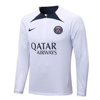 22/23 Novo Camisa De Futebol Paris Saint-Germain Branca Com Meia Zíper Manga  Longa Jaqueta De Treino Conjuntos PSG Uniforme De Time - Escorrega o Preço