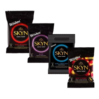 Preservativo Skyn sem Látex Extra Fino 4 Pacotes Variados com 3 Unidades