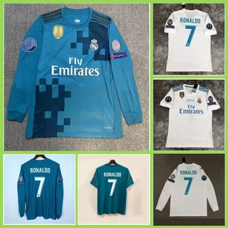 2017/2018 Real Madrid Retro Jersey-Jersy Final Kyiv Manga Curta E Longa Para Ronaldo