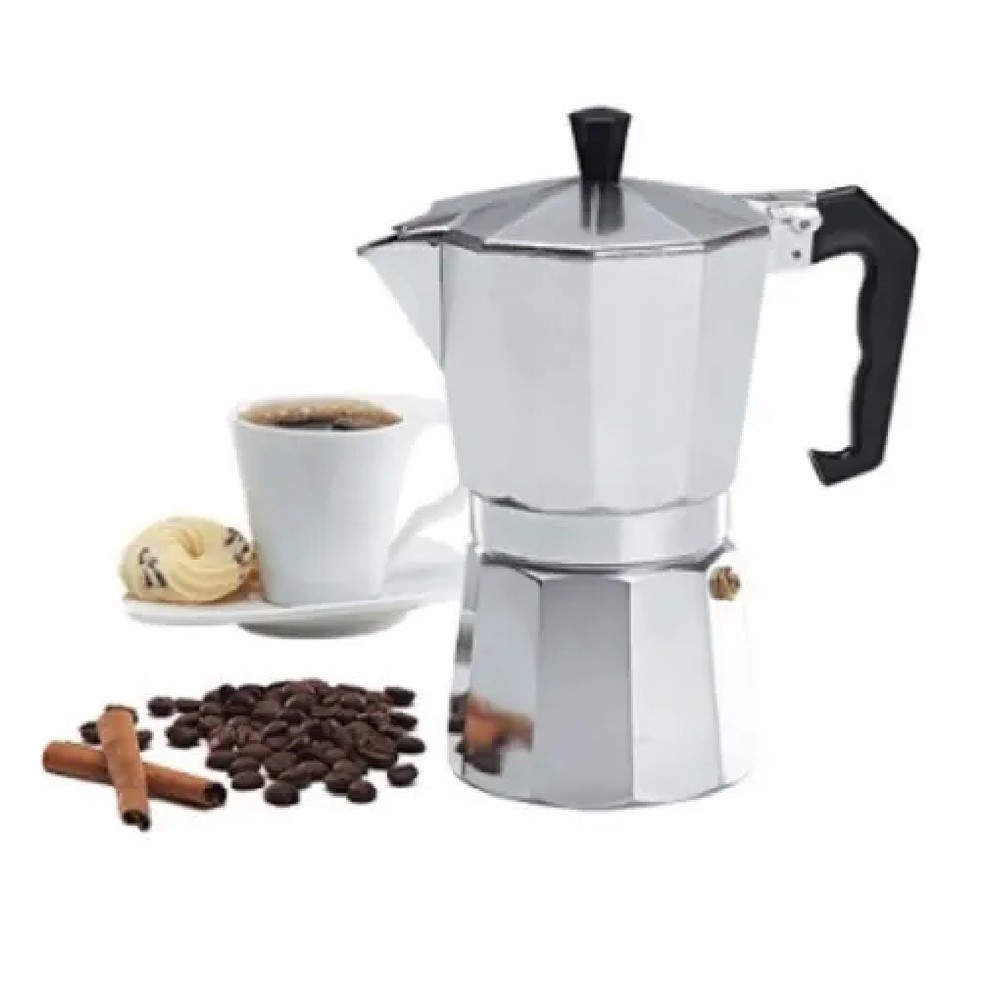 Cafeteira Italiana Expresso Manual Aço Alumínio 3, 6,9 Xicara Café Chá Com Filtro