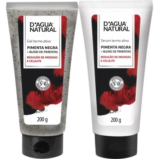 KIT TERMOATIVO GEL E SERUM PIMENTA NEGRA 200G DÁGUA NATURAL