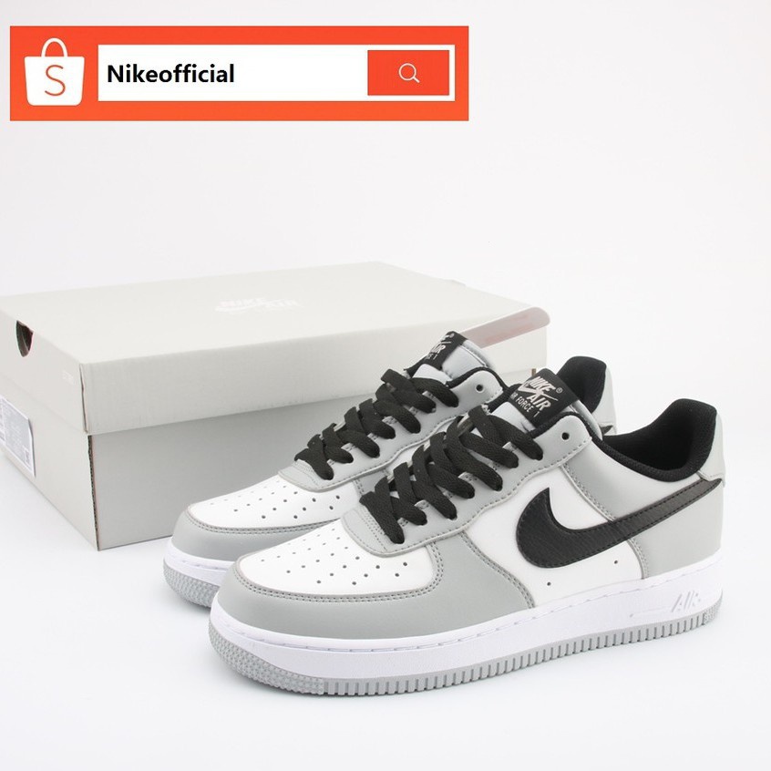 Tênis Nike Air Force 1 Low '07 Feminino Branco Preto Top Baixo