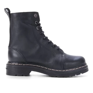 Bota Coturno Cravo e Canela em Couro - 85653C