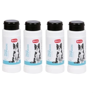 Kit 4 Talco Antipulgas Perfumado Ibasa 100g Para Cães E Filhotes
