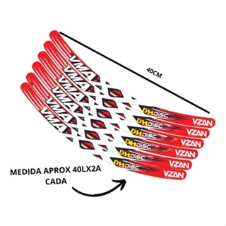 Adesivo De Roda Vmax Aro Para Bike Cartela Un Verm Shopee Brasil