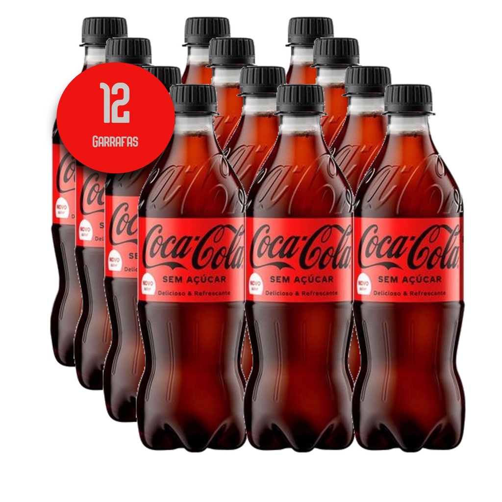 Coca Cola Original Sem Acucar PET 600ml (12 Garrafas) | Shopee Brasil