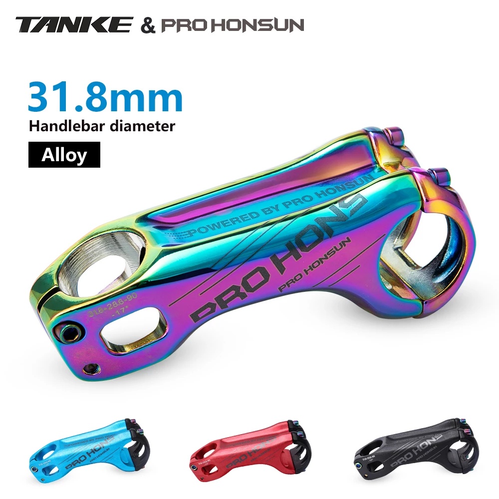 PROHONSUN MTB Bike Stem 31.8 * 28.6MM Estrada 70-90MM Hastes De Bicicleta Em Liga De Alumínio CNC XC AM Peças De Ciclismo