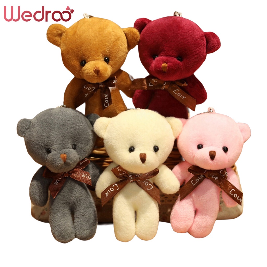 Wedroo Teddy Bear Plush Toy Pendant Boneca De Pelúcia Tamanho Pequeno Adequada Para Presente Dando Brinquedos Infantis Bouquet DIY