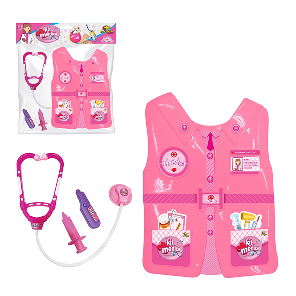 Fantasia infantil de enfermeira, fantasia de enfermeira, kit para crianças,  Nurse, 3-5yrs : : Moda