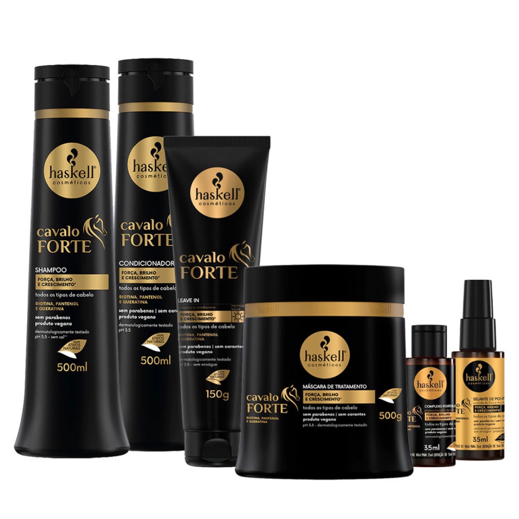 Kit Completo Haskell Cavalo Forte Com 6 Itens 500 ml 500 g Shopee Brasil