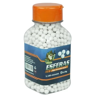 Bolinha De Airsoft 0.20g Bbs Leão 1100 Unidades Esferas 6mm