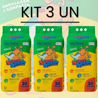Tapete Higiênico Super Secão Petix 80x60 - 30 un - KIT 3un