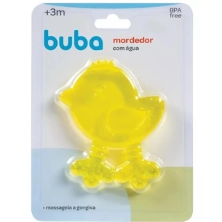 Mordedor Para Bebê Com Água Massageia a gengiva Passarinho Amarelo 6144 - Buba