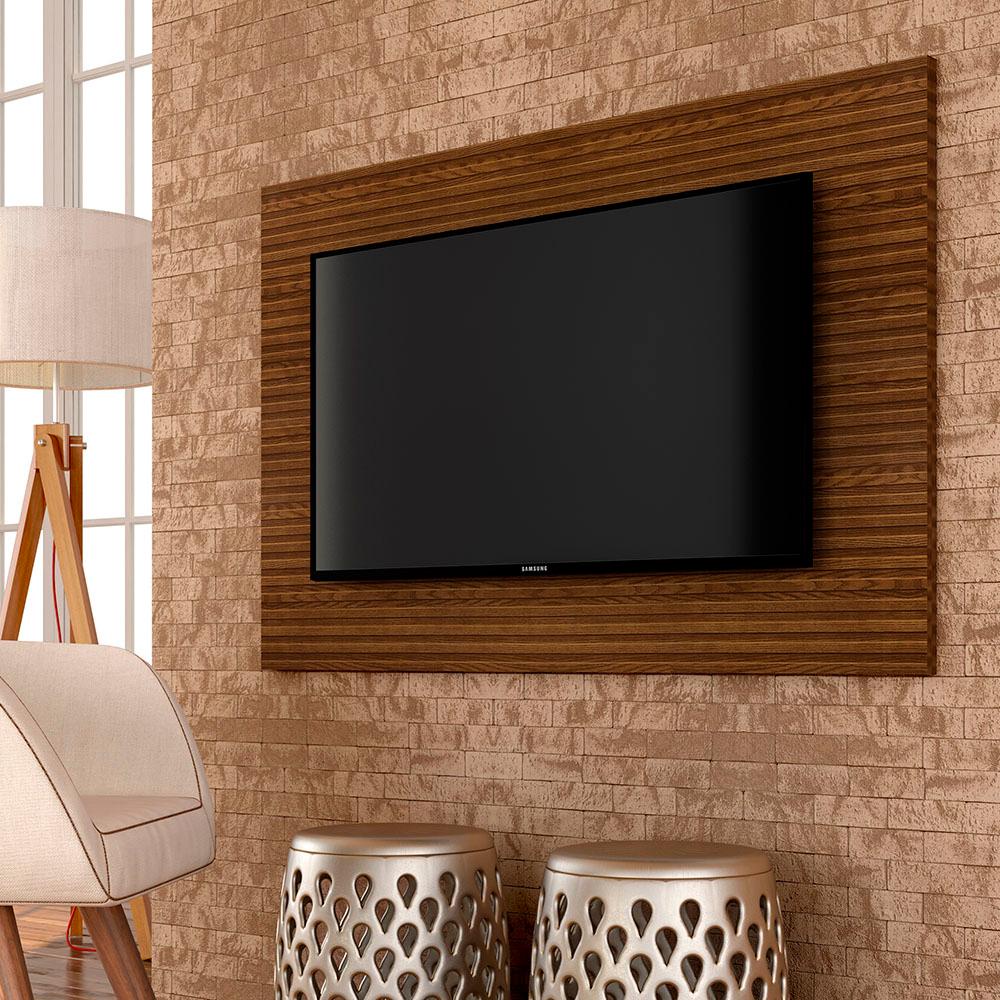 Painel Suspenso Para Tv Até 55" Quebec Freijó Ripado- Móveis Arapongas