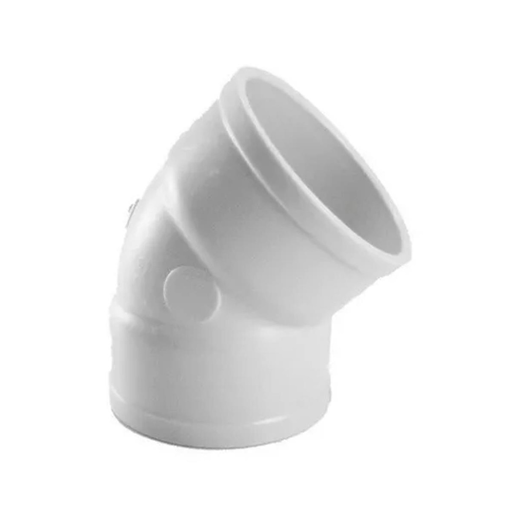 Joelho Esgoto PVC 40mm 45 Graus.