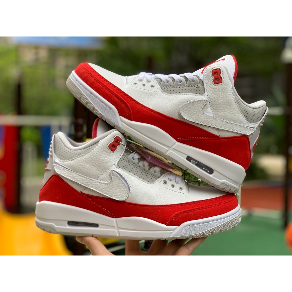 NK Air Jor dan 3 Sapatos De Basquetebol Vermelho Branco AJ3 Masculino Casuais