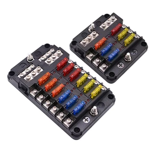 6 Vias/12 Porta Caixa De Fusíveis 12V Bloco De 32V Com Indicador LED Para Barco Marítimo De Carro