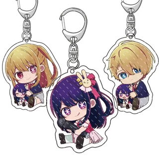 Anime Oshi no Ko Chaveiros De Duas Faces MHoshino Ai Mem Cho Hoshino Aquamarine Kurokawa Akane Acrílico Pingente Porta-Chaves Presente De Aniversário