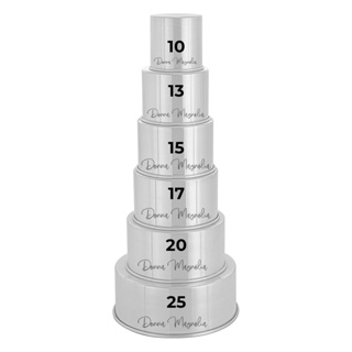 KIT 6 Forma Assadeira Torta Doce Bolo REDONDA 10-13-15-17-20-25 x 10 G95-CRV
