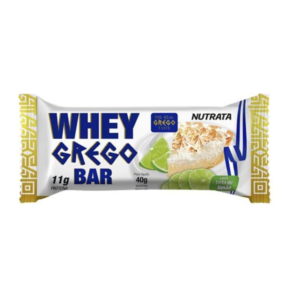 Barra Whey Grego Bar – 1 Unidade de 40g Torta de Limão – Nutrata