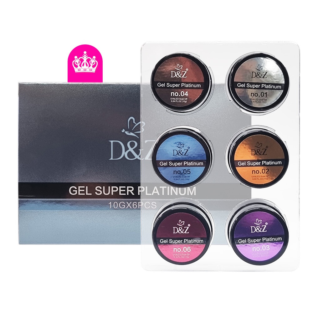Gel Super Platinum - Kit com 6 - 10g - D&Z