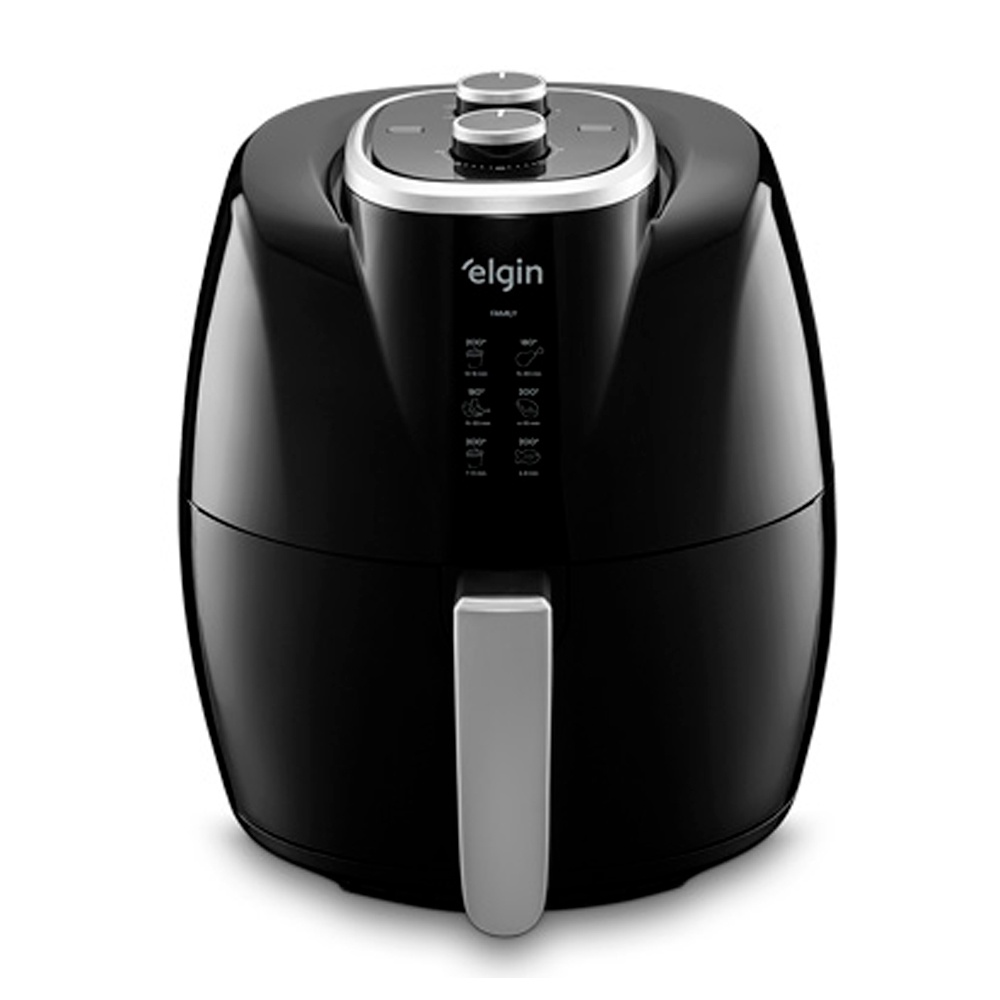 Fritadeira Elétrica Air Fryer Elgin Space Fryer 5 Litros 1450w Antiaderente Sem Óleo Grelha Removível Timer