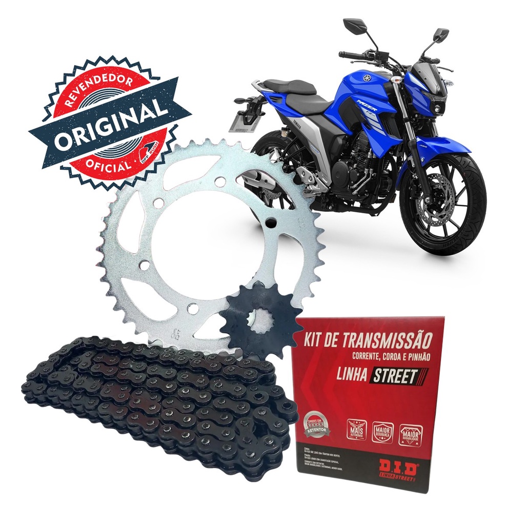 Kit Transmissão Relação Did Yamaha Fazer 250 Fz25 (18-23) 46/15t ...