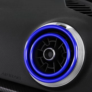 4Pcs Ar Condicionado Para Carros Decoração Metal AC Vent Outlet Ring Cover AUDI A3 S3 Q2 Q2L Acessórios