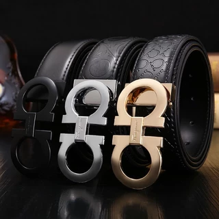 Cinto masculino de couro de segunda camada para jovens casuais e moda versátil de 8 caracteres fivela plana em forma de I com cinto de calça de moda