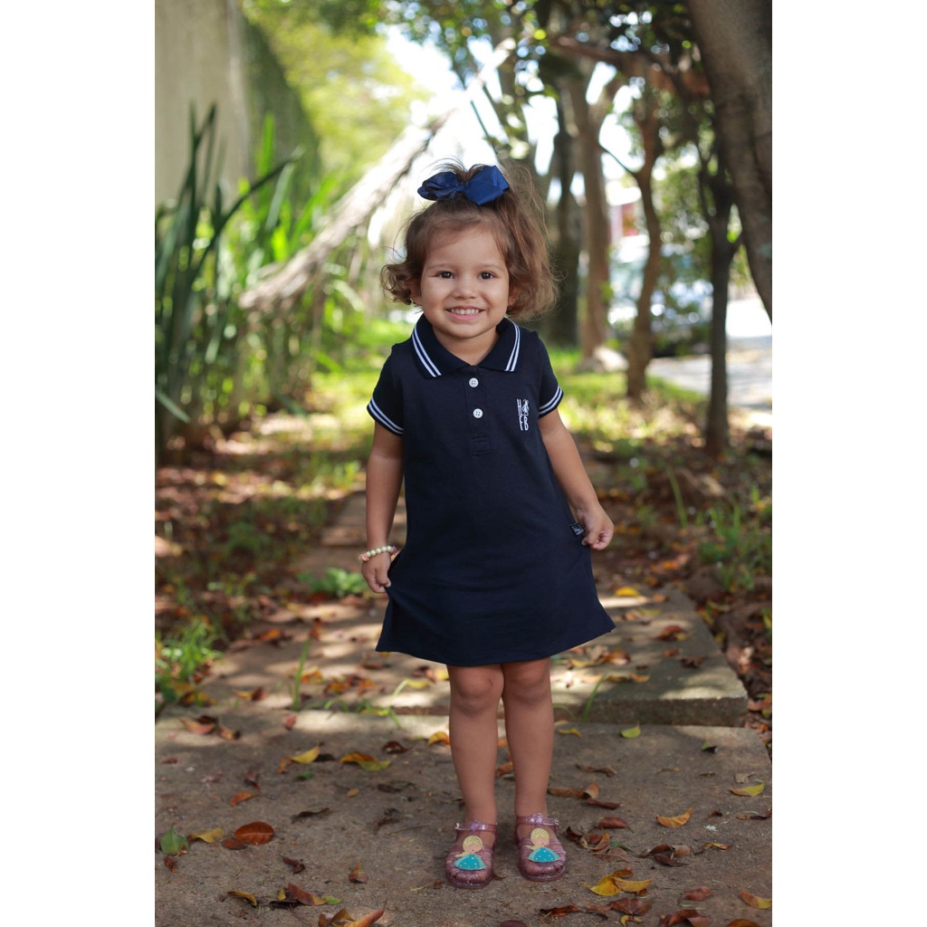 Vestido polo 2024 azul marinho