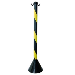 Pedestal Zebrado Preto e Amarelo Plastcor