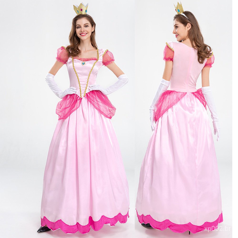 Princesa Adulta Halloween Peach Fantasia