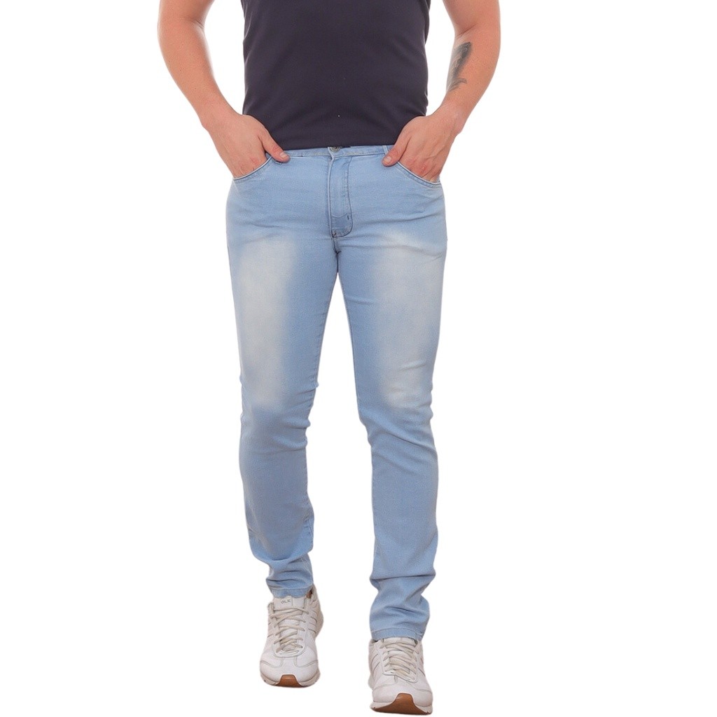 Calça Jeans Masculina Tendência Super Skinny Premium