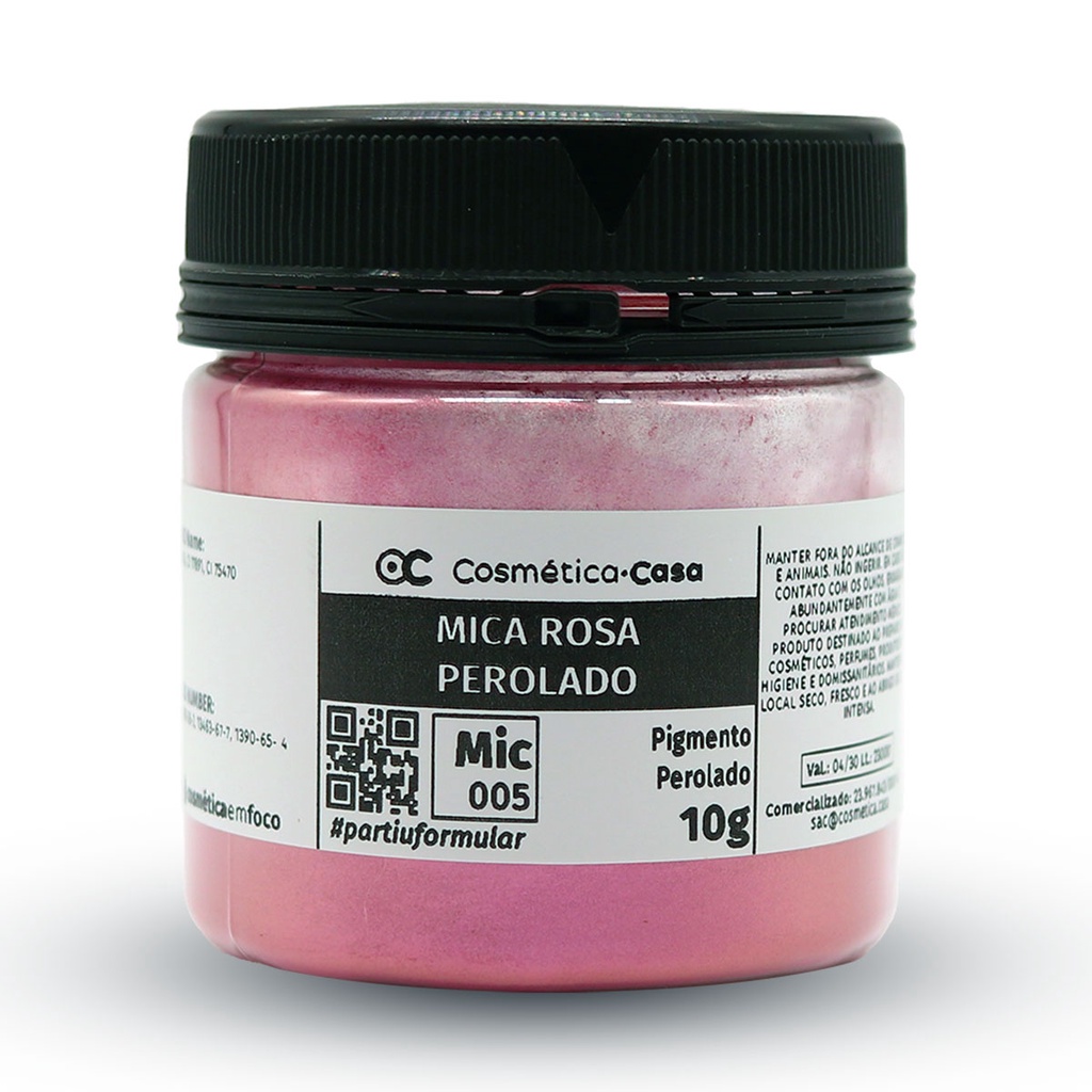 Mica Rosa Perolado (Metallic Rose / Rosé) - Pigmento Perolado Mineral para saboaria artesanato cosmético