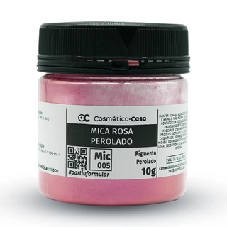 Mica Rosa Perolado (Metallic Rose / Rosé) - Pigmento Perolado Mineral para saboaria artesanato cosmético