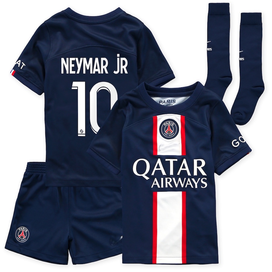 2022 2023 Paris Home kids kit camisa de futebol 22/23 Saint-Germain MBAPPE futebol kid set PSG Neymar Jr. camisa de pé.