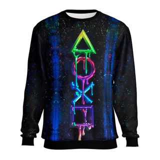 Blusa de Moletom PlayStation Preta Sem Capuz Casaco Game