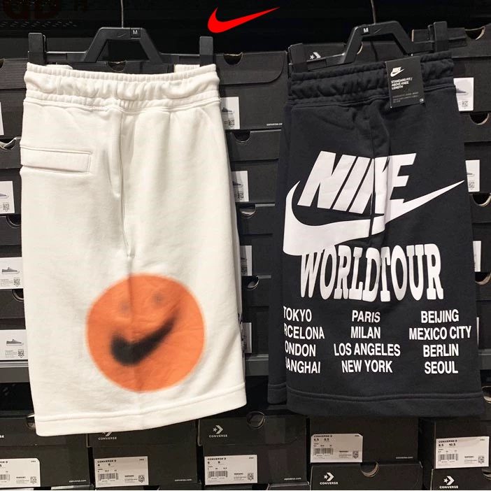 100 % Homens Originais Ao Redor Do Mundo Big Hook LOGO Atletismo Loose Shorts Casal De Rua Tendência Vintage Cropped Pants DA0646