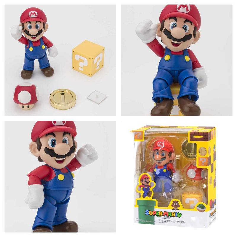 Articulado Super Mario Luigi action figure boneco SHF Nendoroid