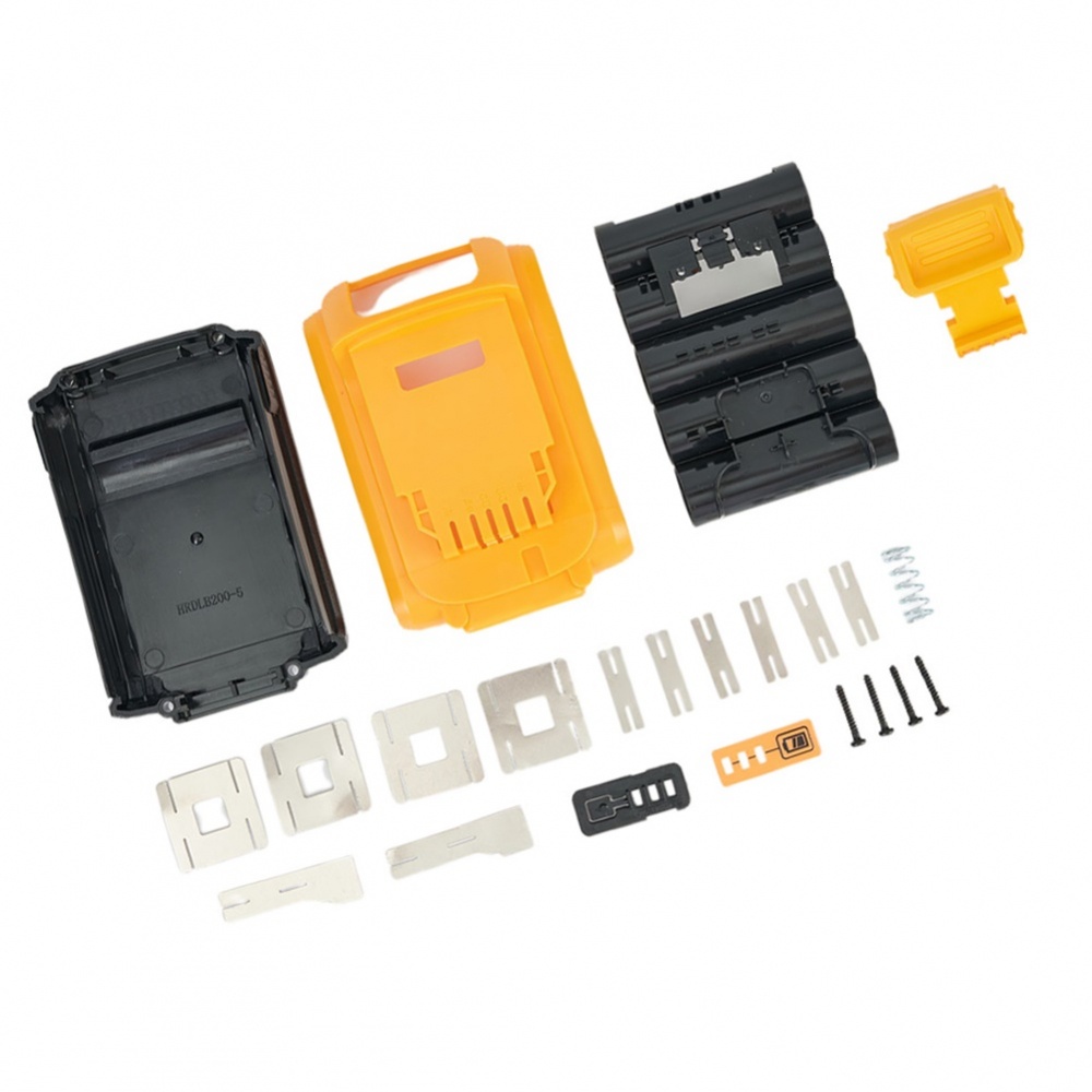 Cassa Plastica Per Batteria 20V – Kit Sostituzione Per Dewalt DCB200/201/203/204 – Contenitore Con PCB Per Riparazione Batteria 18/20V, 5 Celle 18650