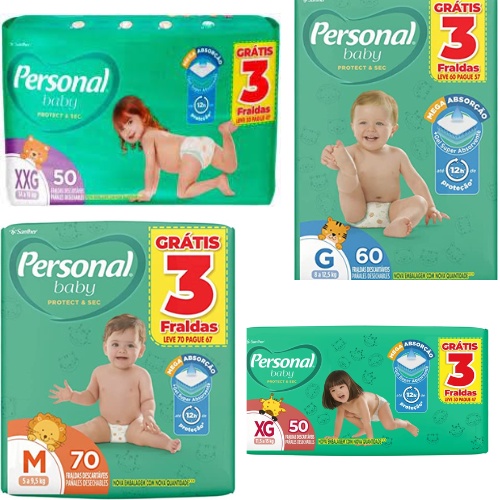 Fralda Personal Baby Protect e Soft Mega Absorção M 90un em Promoção na  Americanas