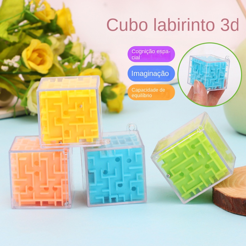 Labirinto Educacional Infantil Brinquedos 3D Tridimensional Rubik's ...