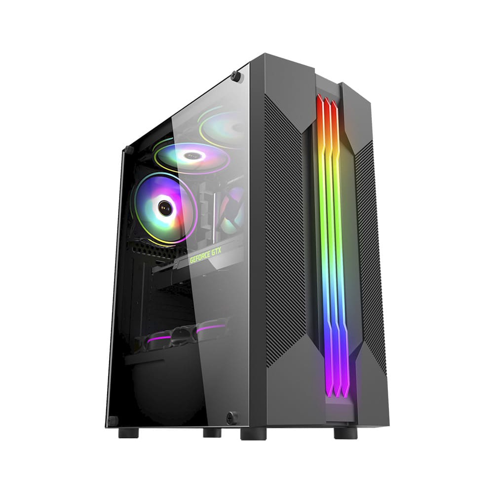 Gabinete Gamer K-Mex Bifrost6 CG-01A9 Painel Led RGB s/ Fan