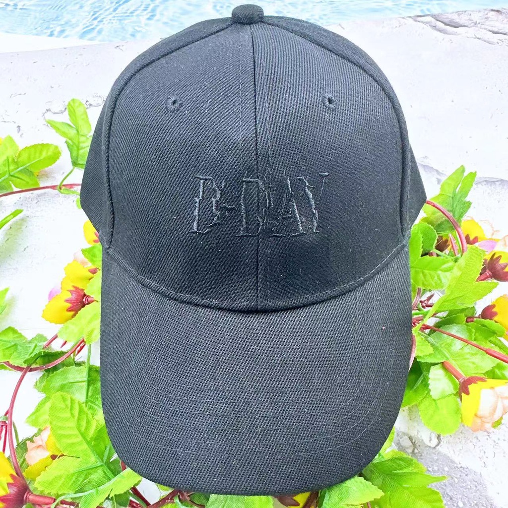 アイドル SUGA | Agust D 'D-DAY' TOUR BALL CAP Kpop Idol Bangtan Boys Suga Agust D Tour-day Ball Cap (Preto