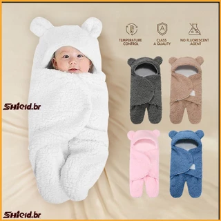 Recém-nascido Saco De Dormir Macio Envoltório Cobertor De Bebê Inverno Quente 100% Algodão Mais Grosso Casulo Para Bebês 0-6 Meses | Escudo