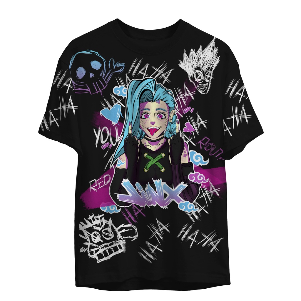 Camiseta Jinx Arcane League Of Legends Camiseta Masculina